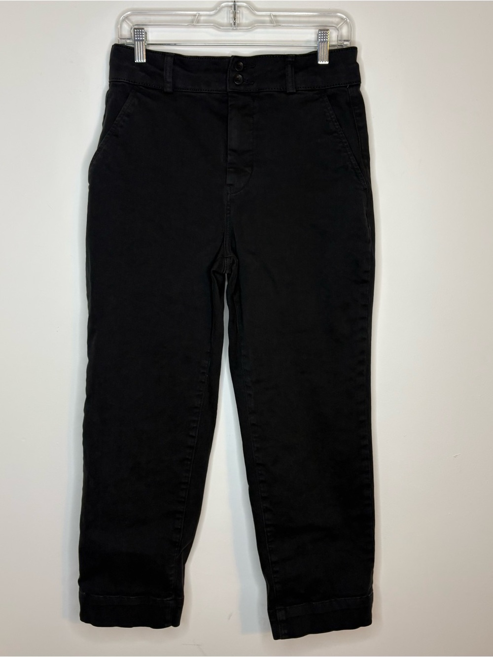 Everlane Black Organic Cotton Straight Leg Denim Pants Size 8